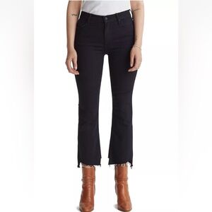 Mother Black Not Guilty Insider Crop Two Step Fray Jeans Sz. 28